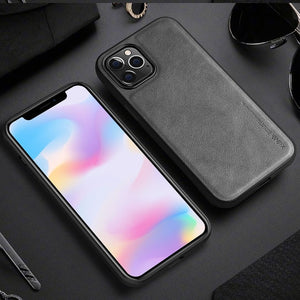 For iPhone 12 Pro Case 6.1“ X-Level Retro Leather Soft Silicone Edge Back Cover for iPhone 12 Pro Max funda High Quality 케이스